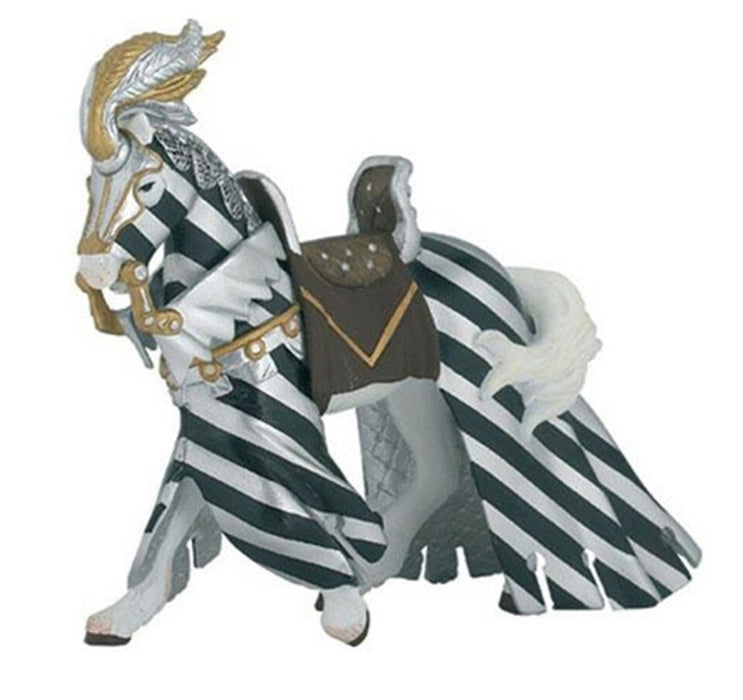 Papo France: Medieval - Tournament Horse - Draped - Silver - for just $9.99! 