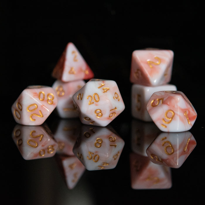 Peaches and Cream Acrylic Dice Set - Just $9.99! Shop now at Retro Gaming of Denver