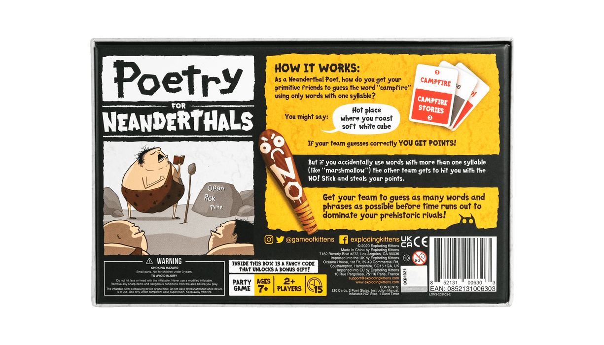 Poetry for Neanderthals - for just $24.99! 