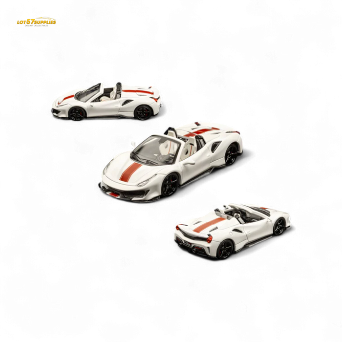 TPC Novitec 488 Roadster Pearl White - Red Stripe 1:64 - for just $33.99! 