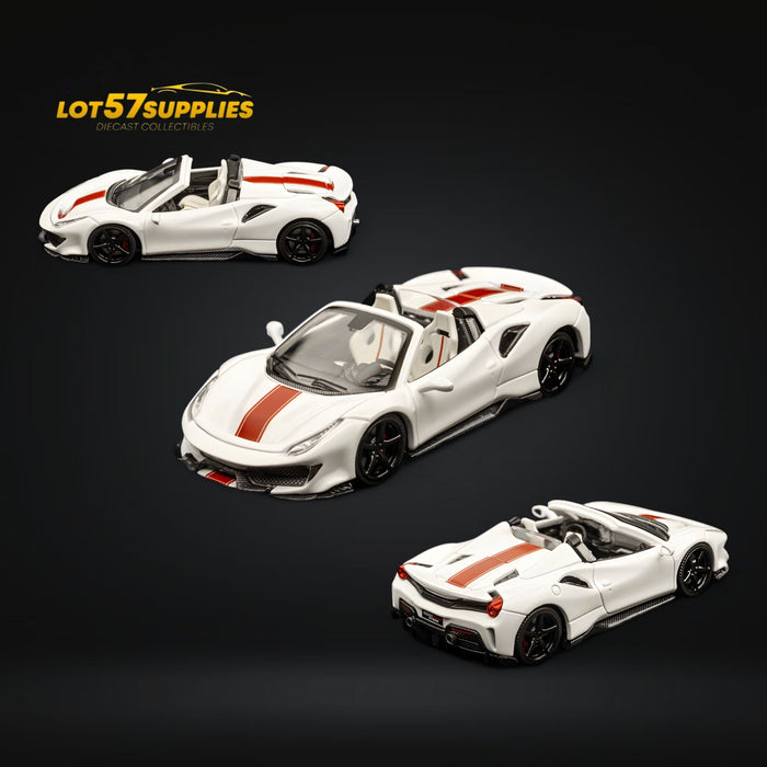 TPC Novitec 488 Roadster Pearl White - Red Stripe 1:64 - for just $33.99! 