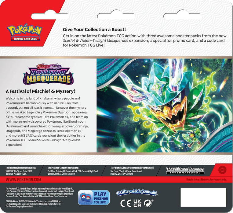 Pokemon: Scarlet & Violet - Twilight Masquerade - 3-Booster Blister Pack - Revavroom - for just $15.99! 