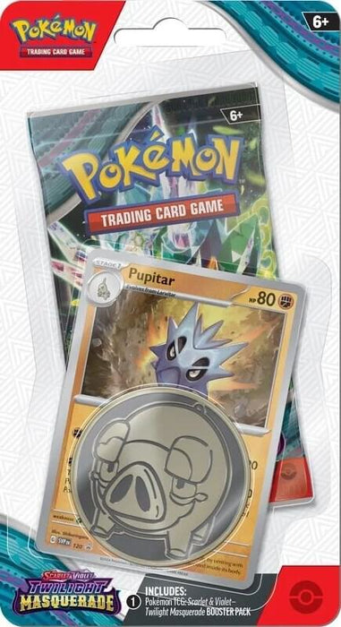 Pokemon: Scarlet & Violet - Twilight Masquerade - Checklane Blister Pack - Pupitar - for just $7! 