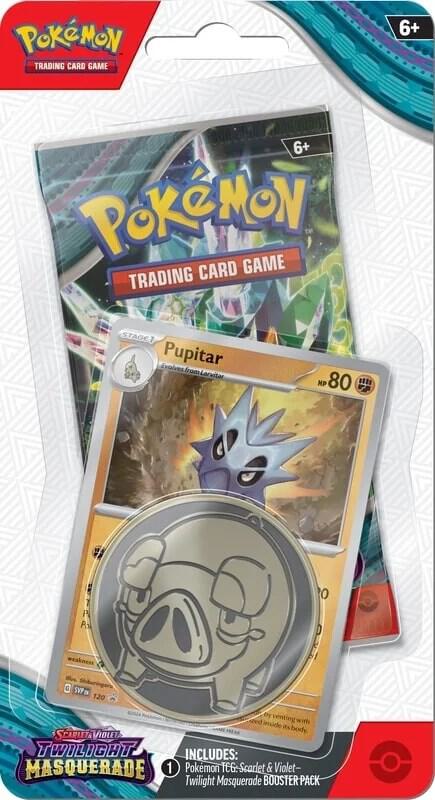 Pokemon: Scarlet & Violet - Twilight Masquerade - Checklane Blister Pack - Pupitar - for just $7! 