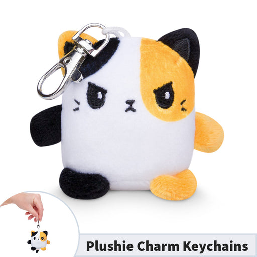 TeeTurtle Plushie Charm Keychain: Angry Calico Cat - for just $9.99! 