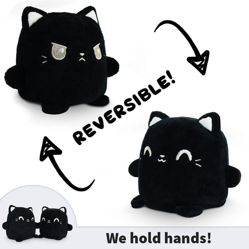 TeeTurtle Reversible Cat: Black Plushmate (Mini) - Premium Toys and Collectible - Just $16.99! Shop now at Retro Gaming of Denver