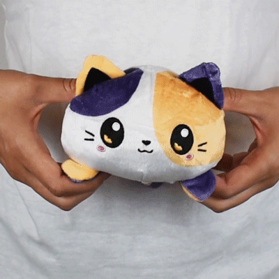 TeeTurtle Reversible Cat: Calico Happy/Worried (Mini) - Premium Toys and Collectible - Just $16.99! Shop now at Retro Gaming of Denver