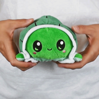 TeeTurtle Reversible Turtle: Worried/Green (Mini) - for just $16.99! 