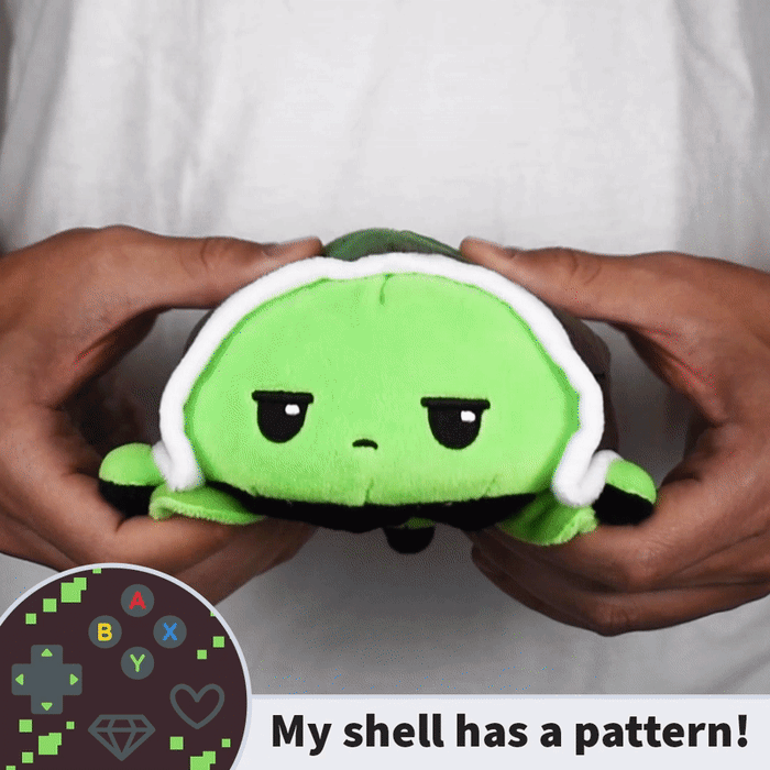 TeeTurtle Reversible Turtle: Video Game/Green (Mini) - Just $16.99! Shop now at Retro Gaming of Denver