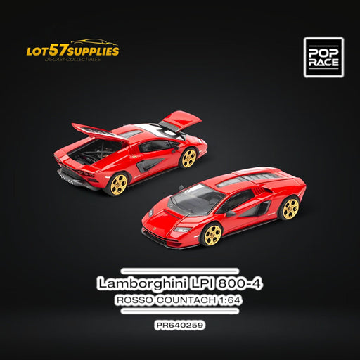 (Pre-Order) PopRace LAMBORGHINI COUNTACH LPI-800 - ROSSO - for just $26.99! 