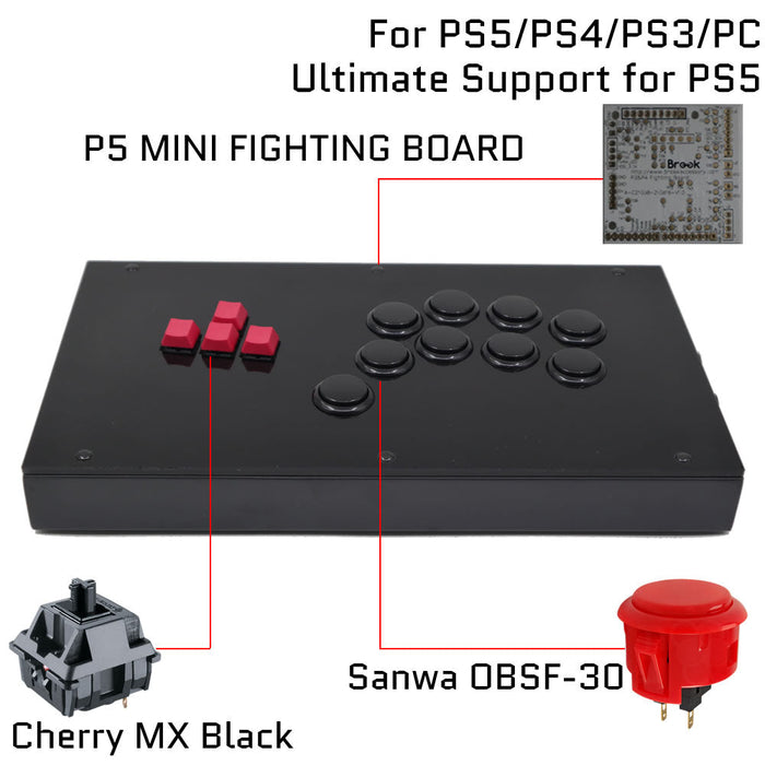 RAC-J802K Keyboard Button Leverless Arcade Game Controller for PC/PS/XBOX/SWITCH - Just $99.99! Shop now at Retro Gaming of Denver