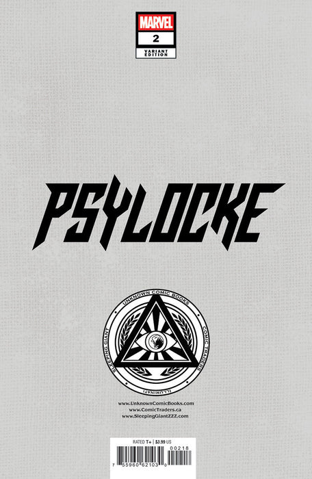 [Signed by Nathan Szerdy] Psylocke #2 Unknown Comics Nathan Szerdy Exclusive Virgin Var [IN STOCK] - for just $40! 