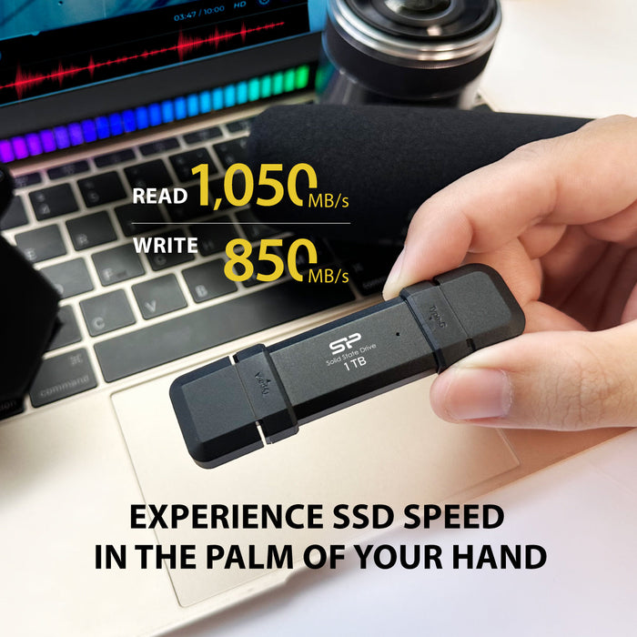 Silicon Power 500GB DS72 Dual USB-C/USB-A 3.2 Gen 2 Portable External SSD, Steam Deck and iPhone 15 Pro - for just $132.99! 