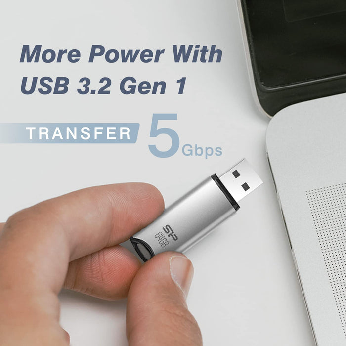 Silicon Power Marvel M02 32GB-256GB USB 3.2 Gen 1/ USB 3.0 Flash Drive - for just $7.19! 
