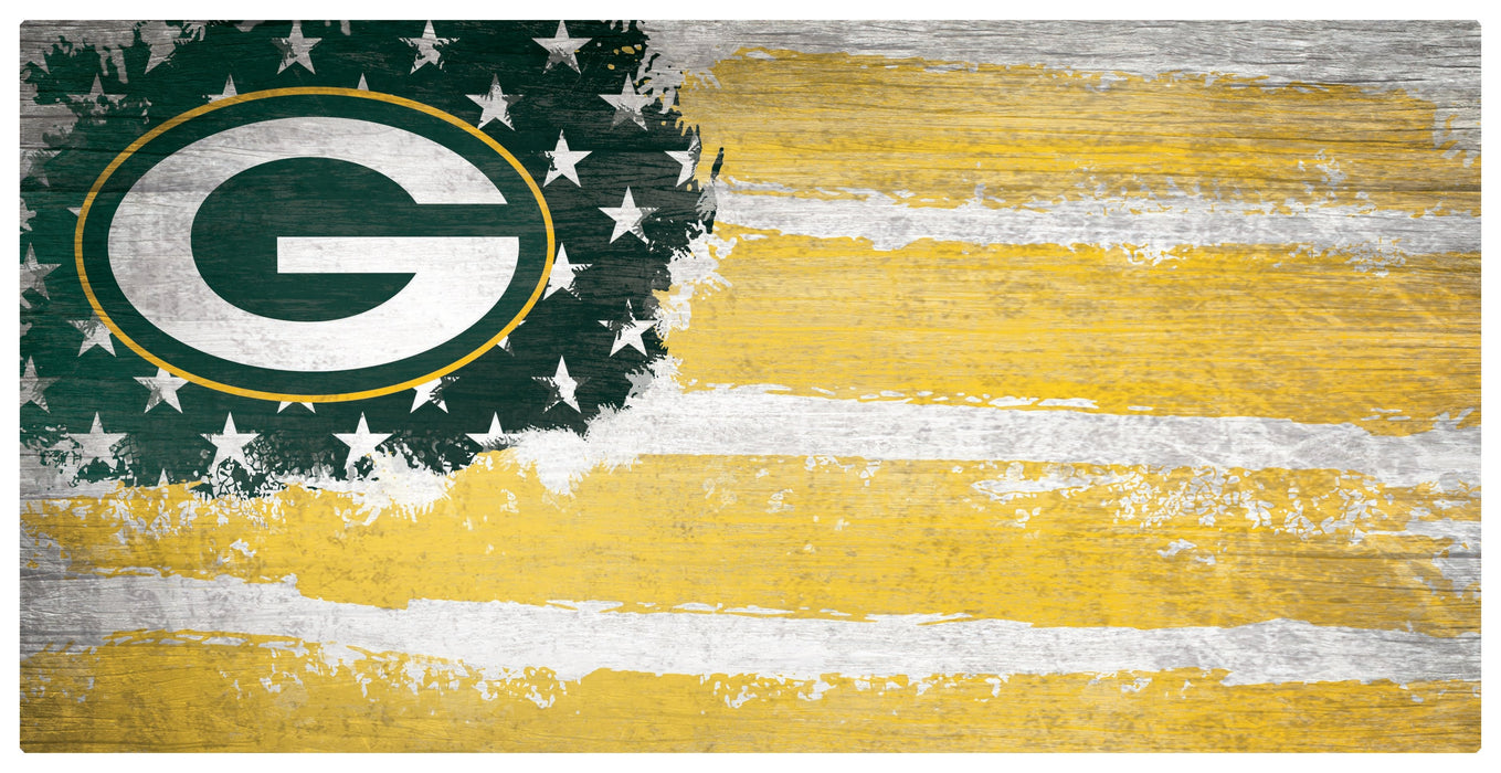 Green Bay Packers Team Flag Wooden Sign - for just $12.99! 