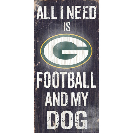 Green Bay Packers Football and My Dog Wooden Sign - for just $12.99! 