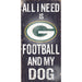 Green Bay Packers Football and My Dog Wooden Sign - for just $12.99! 