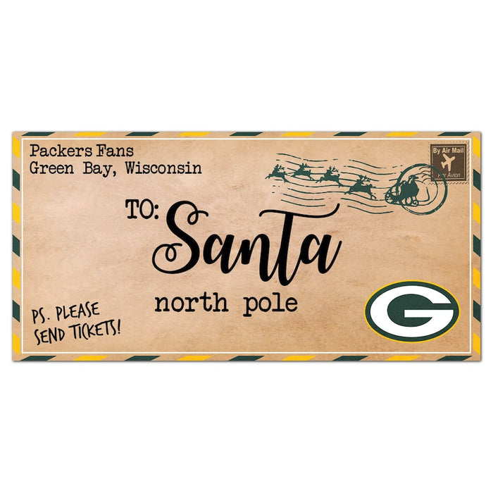 Green Bay Packers 6'' x 12'' Letter to Santa Sign - for just $12.99! 