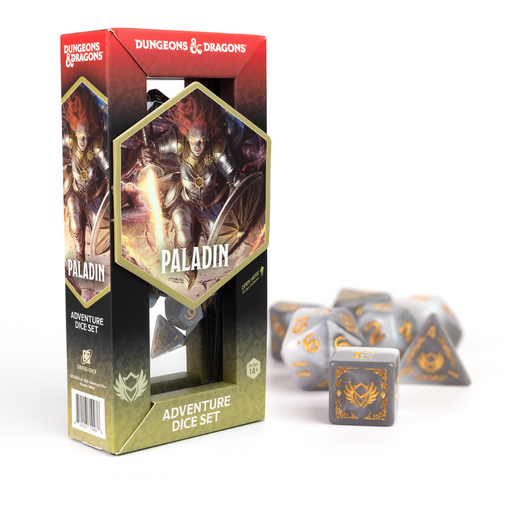 D&D Adventure Dice Set - Paladin Edition | White/Grey 14pc Collection - for just $24.99! 