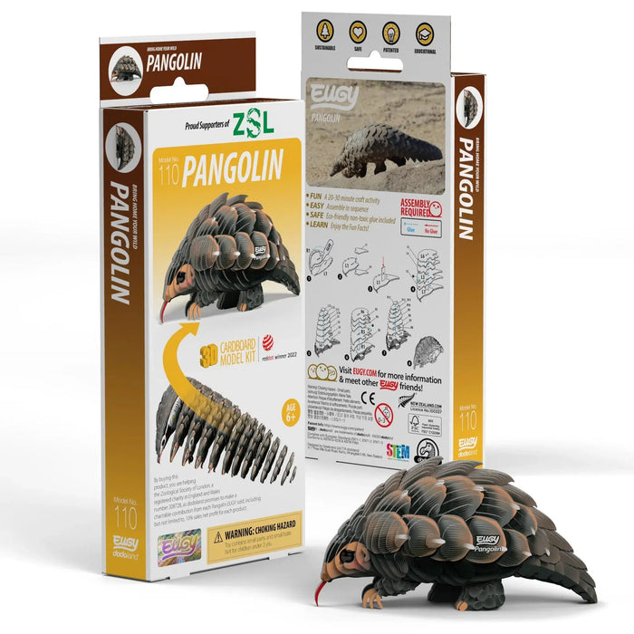 Pangolin 3D Cardboard Model Kit Eugy - for just $11.99! 