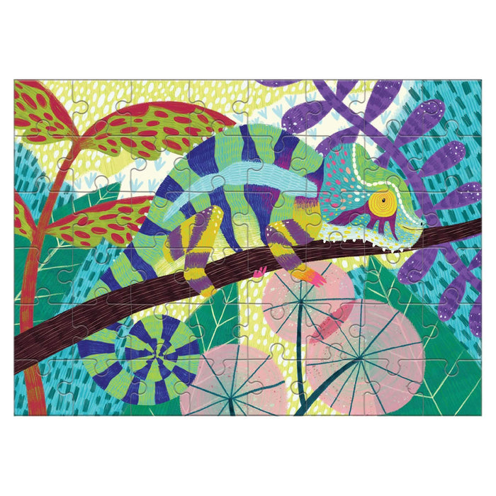 Panther Chameleon 48 Piece Mini Jigsaw Puzzle Mudpuppy - for just $4.99! 