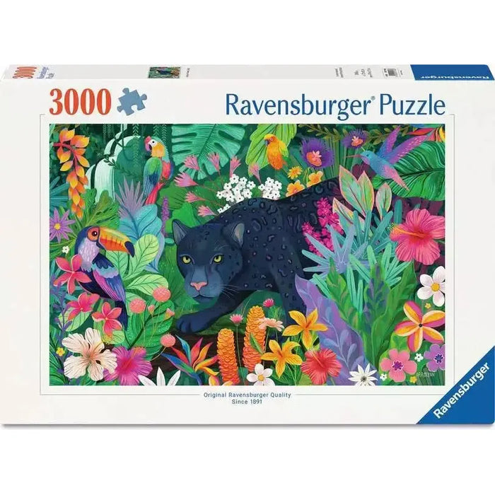 Panther in Flowery Jungle 3000 Piece Jigsaw Puzzle Ravensburger - for just $49.99! 