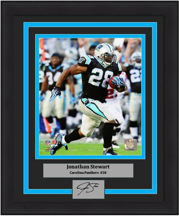Jonathan Stewart Carolina Panthers NFL Football 8" x 10" Framed Photo with Engraved Autograph - for just $49! 