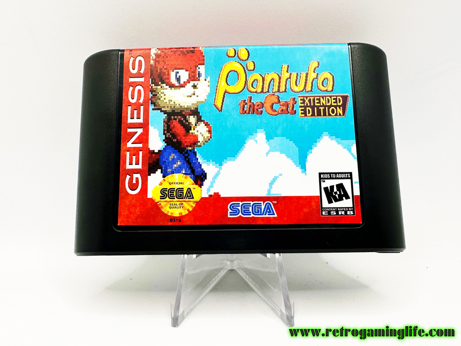 Pantufa the Cat Sega Genesis Reproduction Video Game Cart - for just $19.99! 