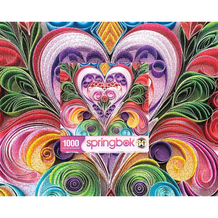 Paper Hearts 1000 Piece Jigsaw Puzzle Springbok - for just $19.99! 