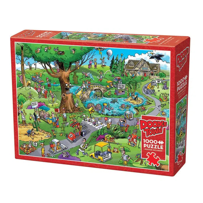 Par for the Course Doodle Town 1000 Piece Jigsaw Puzzle Cobble Hill - for just $19.99! 