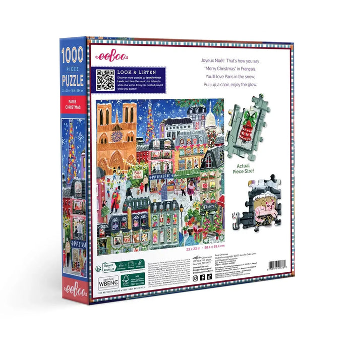 Paris Christmas 1000 Piece Jigsaw Puzzle eeBoo - for just $26.99! 