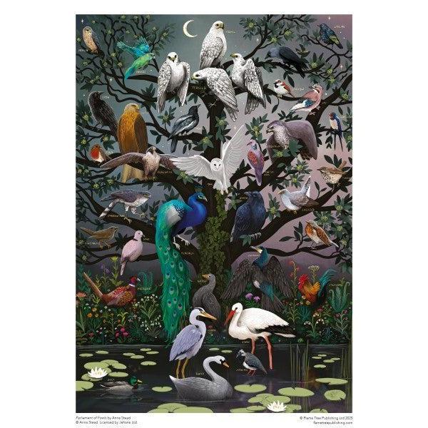 Parliament of Fowls by Anna Stead 1000 Piece Jigsaw Puzzle Flame Tree - for just $19.99! 