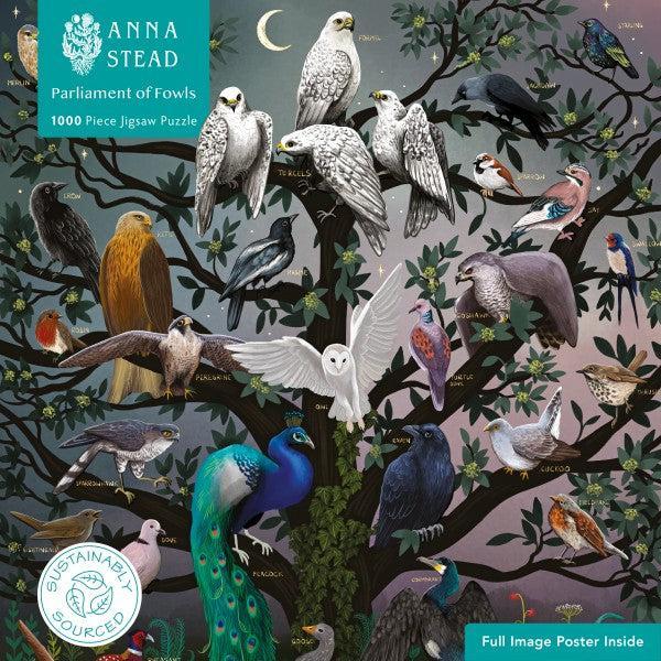 Parliament of Fowls by Anna Stead 1000 Piece Jigsaw Puzzle Flame Tree - for just $19.99! 