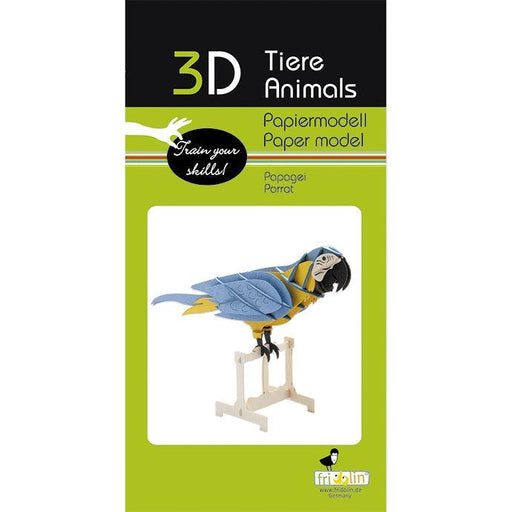 Parrot 3D Cardboard Model Kit Fridolin - for just $7.99! 
