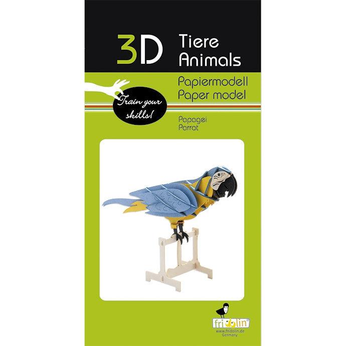 Parrot 3D Cardboard Model Kit Fridolin - for just $7.99! 