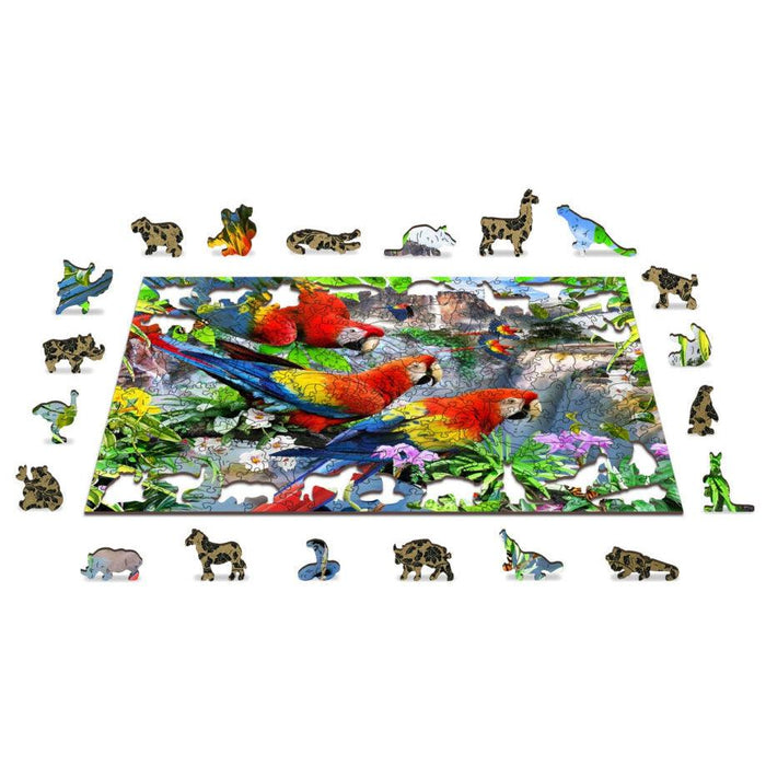 Parrot Island 300 Piece Wood Jigsaw Puzzle Wooden City - for just $24.99! 