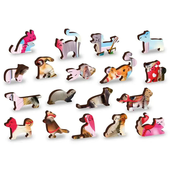 Party Time 300 Piece Wood Jigsaw Puzzle Wooden City - for just $24.99! 