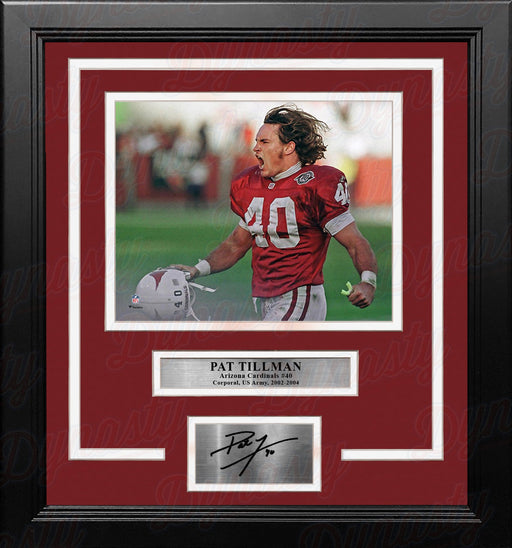 Pat Tillman Celebration Arizona Cardinals 8" x 10" Framed Football Photo with Engraved Autograph - for just $79.99! 