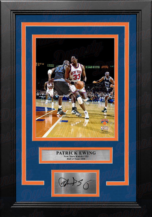 Patrick Ewing v. Shaquille O'Neal NY Knicks 8x10 Framed Basketball Photo with Engraved Autograph - for just $79.99! 