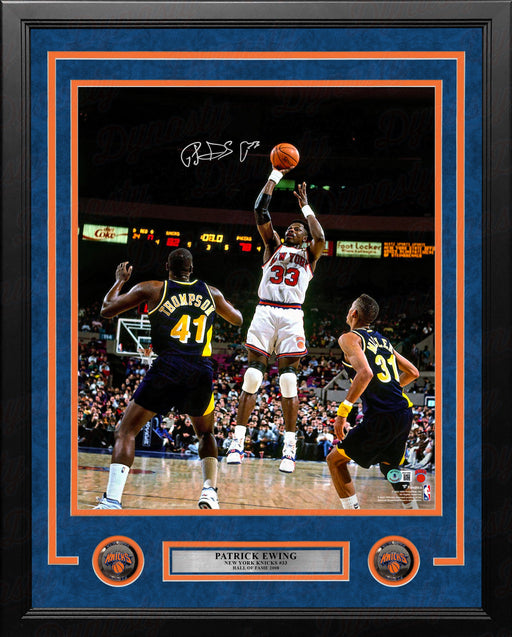 Patrick Ewing Shooting Action New York Knicks Autographed 16" x 20" Framed Basketball Photo - for just $499.99! 