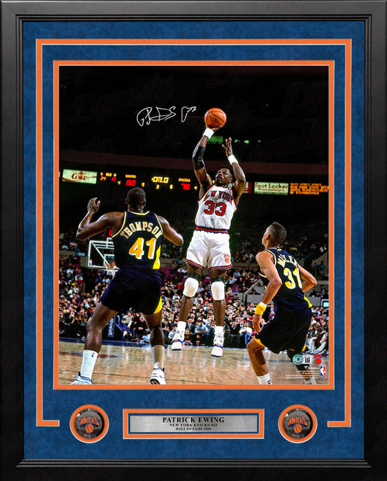 Patrick Ewing Shooting Action New York Knicks Autographed 16" x 20" Framed Basketball Photo - for just $499.99! 
