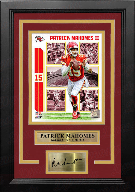 Patrick Mahomes Kansas City Chiefs 8" x 10" Framed Football Collage Photo with Engraved Autograph - for just $79.99! 