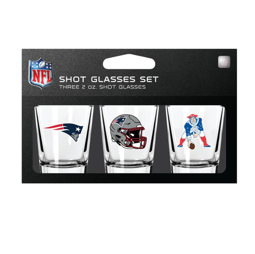 New England Patriots 3-Piece Shot Glass Gift Set - for just $24.99! 