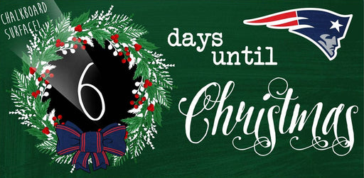New England Patriots 6'' x 12'' Days Until Christmas Wood Sign - for just $12.99! 