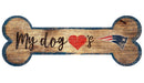 New England Patriots Football Dog Bone Wooden Sign - for just $12.99! 