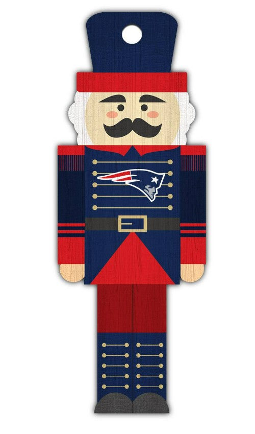 New England Patriots Wood Nutcracker Ornament - for just $9.99! 