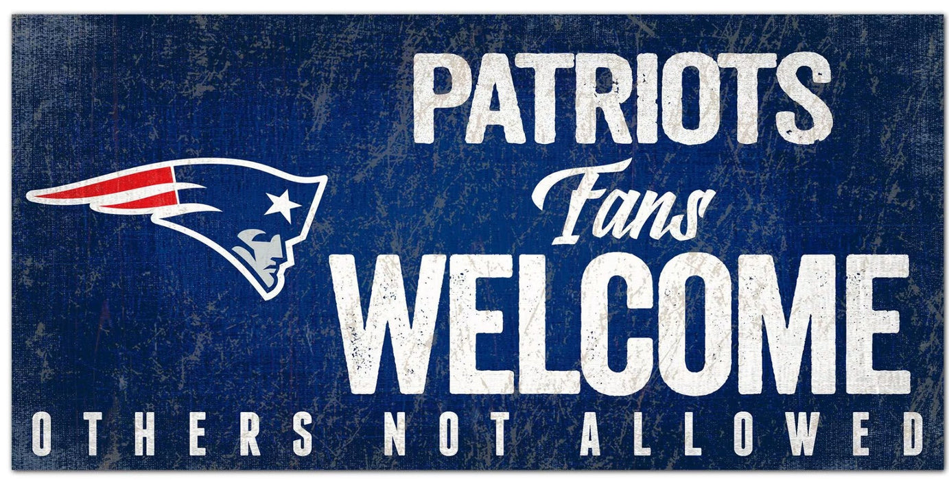 New England Patriots Fans Welcome Wood Sign - for just $14.99! 