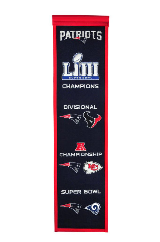 New England Patriots Super Bowl LIII Road to the Championship Heritage Banner - for just $34.99! 