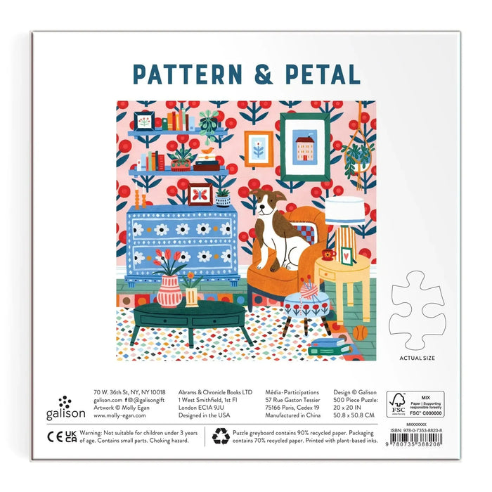 Pattern & Petal 500 Piece Jigsaw Puzzle Galison - for just $17.99! 