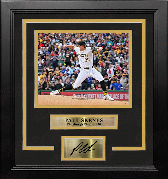 Paul Skenes in Action Pittsburgh Pirates 8" x 10" Framed Baseball Photo with Engraved Autograph - for just $79.99! 